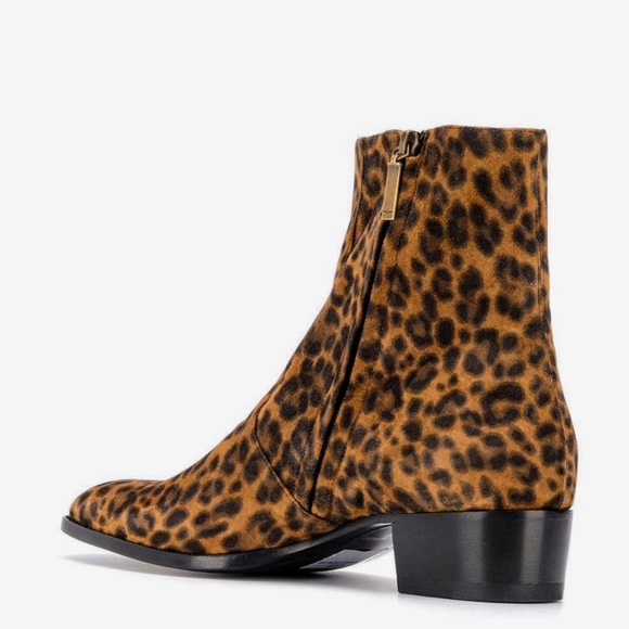 New Saint Laurent Wyatt leopard print 40mm boots - Picture 3 of 8